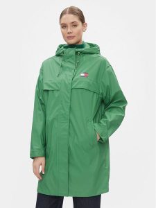 Tommy Jeans Kurtka przejściowa Chicago DW0DW15949 Zielony Regular Fit. Zielone kurtki Tommy Jeans, m, bez wzorów, z jeansu, bez kaptura. Za 529,99 zł.