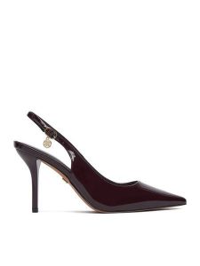 Nine West Szpilki CEO-CD25-316-1 Bordowy. Czerwone szpilki Nine West, bez wzorów, ze skóry, bez obcasa. Za 229,99 zł.