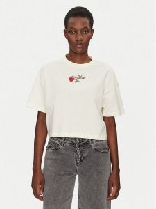 Converse T-Shirt Thorned 10028306-A01 Écru Oversize. T-shirty Converse, m, bez wzorów, z bawełny, bez kołnierzyka, bez ramiączek. Za 89,99 zł.