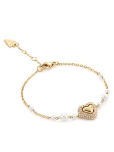 Guess Bransoletka JUBB06 009JW Złoty. Żółte bransoletki Guess, metalowe. Za 231,99 zł.