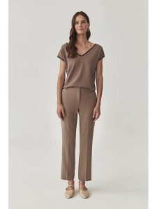 TATUUM Koszulka w kolorze brązowym rozmiar: L. Brązowe bluzki Tatuum, l, bez wzorów, bez kołnierzyka, bez ramiączek. Za 122,09 zł.