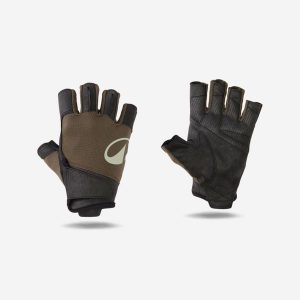 Rękawiczki do treningu siłowego Corength. Brązowe rękawiczki CORENGTH, bez wzorów, z materiału. Za 59,99 zł.