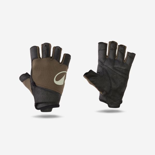 Rękawiczki do treningu siłowego Corength. Brązowe rękawiczki CORENGTH, bez wzorów, z materiału. Za 59,99 zł.