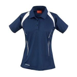 Damska Koszulka Polo Team Spirit. Niebieskie koszulki sportowe SPIRO, bez wzorów, bez ramiączek. Za 98,99 zł.