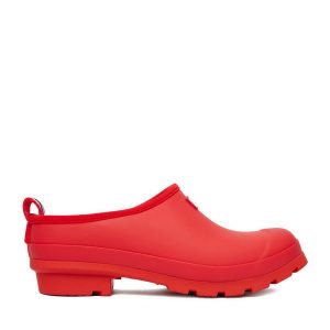 Kalosze Hunter. Czerwone kalosze Hunter, bez wzorów. Za 199,99 zł.