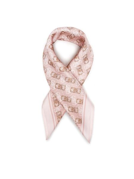 Guess Chusta AW5454 SIL03 Różowy. Czerwone apaszki i chusty Guess, z aplikacjami, z jedwabiu. Za 199,99 zł.