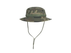 Kapelusz turystyczny z odpinaną osłoną karku PL Woodland. Zielone kapelusze HELIKON-TEX, bez wzorów, z bawełny, militarne. Za 60,99 zł.