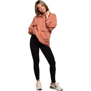 Legginsy z Prążkowanej Dzianiny - Czarne. Czarne legginsy MOE, bez wzorów, z bawełny. Za 163,90 zł.