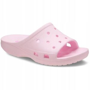 Klapki Dla Dorosłych Crocs Saturday Slide. Czerwone klapki Crocs, bez wzorów, z materiału, bez obcasa. Za 139,99 zł.
