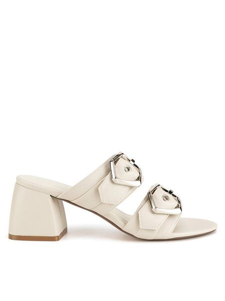 JENNY Klapki CD24022-1 Beżowy. Brązowe klapki Jenny, bez wzorów, z materiału, bez obcasa. Za 139,99 zł.