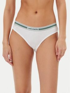 Lacoste Figi klasyczne 8F8185 Biały. Białe figi Lacoste, bez wzorów, z bawełny. Za 69,99 zł.