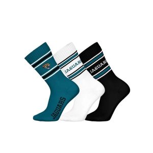Skarpetki Jacksonville Jaguars (x3). Niebieskie skarpetki FANATICS, bez wzorów. Za 88,50 zł.