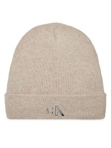 Calvin Klein Jeans Czapka Minimal Monogram Beanie K60K611542 Szary. Szare czapki Calvin Klein Jeans, bez wzorów, z jeansu. Za 139,99 zł.