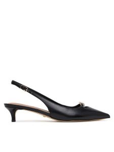 Guess Czółenka FLTJES LEA05 Czarny. Czarne czółenka Guess, z aplikacjami, ze skóry, bez obcasa, bez zapięcia. Za 399,99 zł.