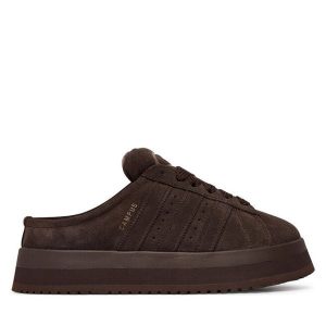 Śniegowce adidas. Brązowe buty zimowe ADIDAS, bez obcasa, bez zapięcia. Za 509,99 zł.