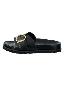 GANT Footwear Skórzane klapki "Mardale" w kolorze czarnym rozmiar: 37. Czarne klapki GANT Footwear, bez wzorów, z otwartym noskiem, bez obcasa. Za 270,45 zł.