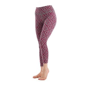 Venus - Legginsy termoaktywne (100% Merino / 230g/m²). Czerwone legginsy WOOLONA, bez wzorów, z wełny. W wyprzedaży za 351,00 zł.