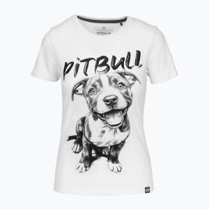 Koszulka damska Pitbull Puppy 2. Białe koszulki sportowe PITBULL, bez wzorów, bez ramiączek. Za 64,99 zł.