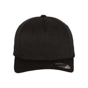 Czapka Flexfit 5 panel. Czarne czapki FLEXFIT, bez wzorów. Za 67,65 zł.