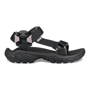 Sandały turystyczne damskie Teva Terra Fi 5 Universal. Czarne buty trekkingowe Teva, bez zapięcia. Za 408,99 zł.