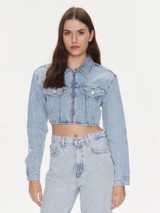 Tommy Jeans Kurtka jeansowa DW0DW17450 Niebieski Slim Fit. Niebieskie kurtki Tommy Jeans, s, bez wzorów, z bawełny, bez kaptura. Za 469,99 zł.