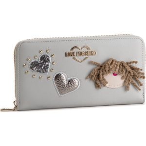 Duży Portfel Damski LOVE MOSCHINO - JC5600PP17LF0001 Grigio. Portfele marki LOVE MOSCHINO. W wyprzedaży za 339,00 zł.