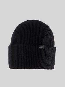 4F Czapka w kolorze czarnym rozmiar: onesize. Czarne czapki 4f, bez wzorów, ze skóry. Za 65,95 zł.