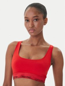 Calvin Klein Underwear Biustonosz top LV00QF8547 Czerwony. Czerwone topy Calvin Klein Underwear, xs, bez wzorów, z bawełny, bez kołnierzyka, bez ramiączek. Za 119,99 zł.