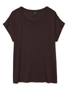 Vero Moda Koszulka w kolorze brązowym rozmiar: S. Brązowe bluzki Vero Moda, s, bez wzorów, z lyocellu, bez kołnierzyka, bez ramiączek. Za 48,28 zł.