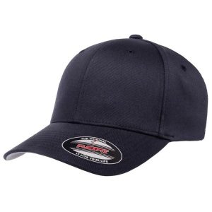 Wełniana Czapka Z Grzebieniem. Niebieskie czapki FLEXFIT, bez wzorów, z wełny, sportowe. Za 74,99 zł.