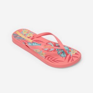 Japonki damskie Ipanema Anatomic Tema. Czerwone klapki Ipanema, bez wzorów, z gumy, bez obcasa. Za 99,99 zł.