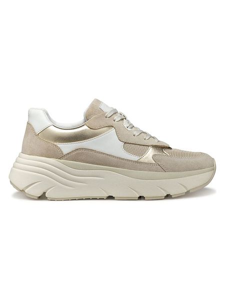 Geox Sneakersy "Diamanta" w kolorze beżowym rozmiar: 37. Brązowe trampki Geox, bez wzorów, bez zapięcia. Za 210,32 zł.