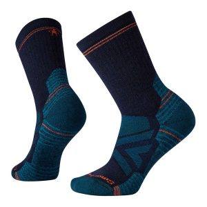 Skarpety Trekkingowe Damskie Smartwool Hike Full Cushion Crew Socks. Niebieskie skarpetki Smartwool, bez wzorów, z wełny. Za 98,99 zł.