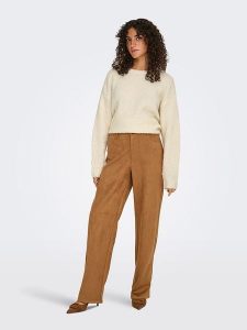 ONLY Sweter w kolorze beżowym rozmiar: S. Brązowe swetry oversize ONLY, s, bez wzorów, bez ramiączek. Za 127,35 zł.