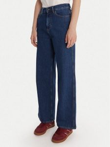 Tommy Jeans Jeansy Claire DW0DW22438 Granatowy Wide Leg. Niebieskie jeansy Tommy Jeans, bez wzorów, z bawełny. Za 409,99 zł.