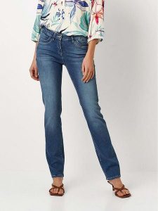 Toni Dżinsy - Regular fit - w kolorze niebieskim rozmiar: 40K. Niebieskie jeansy Toni, z aplikacjami, ze skóry, z podwyższonym stanem. Za 173,99 zł.