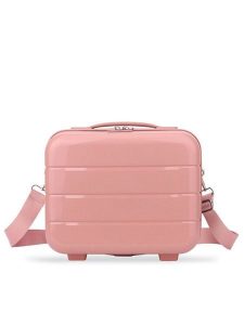 Semi Line Kuferek T5906-1 Różowy. Czerwone kosmetyczki Semi-line, bez wzorów. Za 99,99 zł.