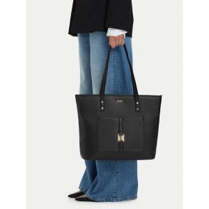 Torebka JENNY. Czarne shopper bag Jenny, bez wzorów, bez dodatków. Za 139,99 zł.