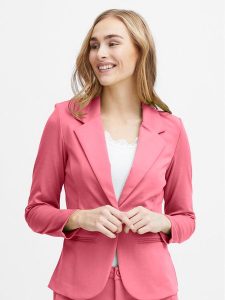 Fransa Marynarka 20605896 Różowy Regular Fit. Czerwone marynarki i żakiety Fransa, l, bez wzorów, z syntetyku. Za 129,99 zł.