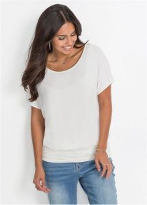 T-shirt z miękkiej mieszanki wiskozy. Czarne t-shirty bonprix, bez wzorów, z wiskozy, bez kołnierzyka, bez ramiączek. Za 59,99 zł.