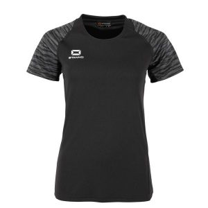Damski jersey Stanno Bolt. Czarne koszulki sportowe STANNO, bez wzorów, z jersey, bez ramiączek, na fitness i siłownię. Za 180,00 zł.