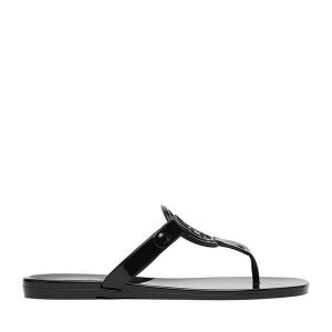 Japonki Nine West. Czarne klapki Nine West, bez wzorów, bez obcasa. Za 79,99 zł.