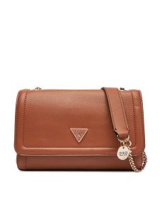 Guess Torebka Noelle II HWZG96 72210 Brązowy. Brązowe torebki klasyczne Guess, z aplikacjami, ze skóry, bez dodatków. Za 389,99 zł.
