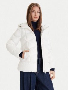 Geox Kurtka zimowa Anylla W4628P T3144 F1680 Biały Regular Fit. Białe kurtki Geox, na zimę, bez wzorów, z syntetyku, bez kaptura. Za 579,99 zł.