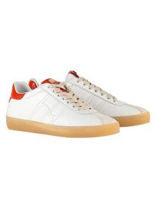Högl Skórzane sneakersy "Sam" w kolorze kremowo-czerwonym rozmiar: 42. Brązowe trampki HÖGL, bez wzorów, bez zapięcia. Za 285,49 zł.