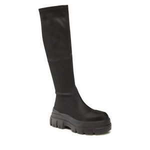 Kozaki Jenny Fairy. Czarne kozaki Jenny Fairy, bez wzorów, bez obcasa, na płaskiej podeszwie, bez zapięcia. Za 149,99 zł.