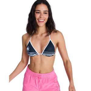 Trójkątny stanik bikini dla Kobiety THE RETRO ESSENTIALS Czarny. Szare bikini Roxy, bez wzorów, z elastanu. Za 129,99 zł.