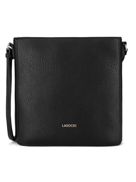 Lasocki Torebka LSK-K-031-06 Czarny. Czarne listonoszki Lasocki, bez wzorów, z materiału, bez dodatków. Za 169,99 zł.