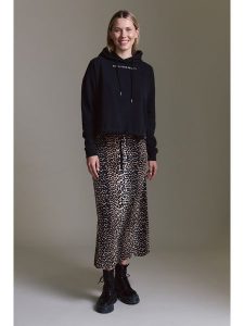 Cotton Candy Spódnica w kolorze jasnobrązowo-czarnym rozmiar: M. Brązowe spódnice Cotton Candy, m, bez wzorów, z wiskozy, maxi. Za 143,56 zł.