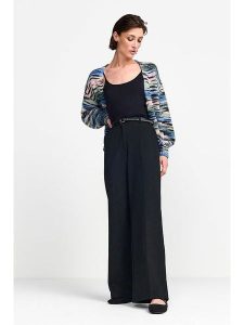 Rich & Royal Spodnie w kolorze czarnym rozmiar: 40. Czarne spodnie z wysokim stanem Rich & Royal, bez wzorów, z materiału, z podwyższonym stanem. Za 245,38 zł.